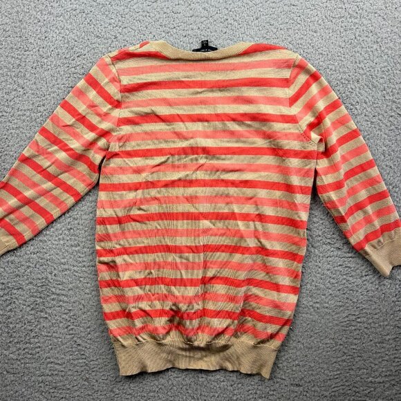 The Limited Pinky Red V Neck Sweater Womens Size Small Rayon Nylon - Picture 2 of 7